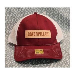 NWOT Caterpillar Maroon Adjustable Trucker Hat